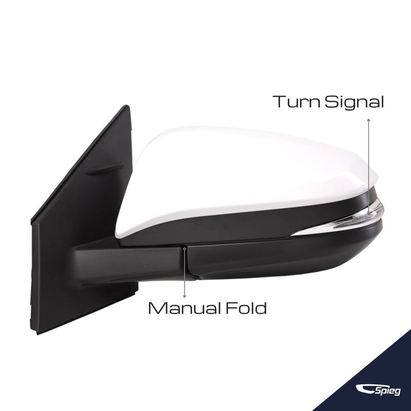 Spieg Driver Side Door Mirror for 2013 2014 2015 Toyota RAV4 Power Glass Heated Turn Signal Light Painted White 7 Pins Left Mirror TO1320310 - Image 3